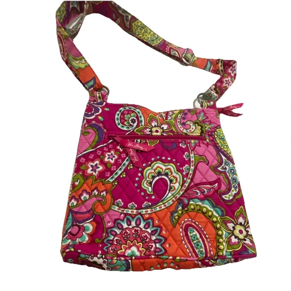 NWOT Vera Bradley Pink Paisley Crossbody / Shoulder Adjustable Strap  Purse Bag‎